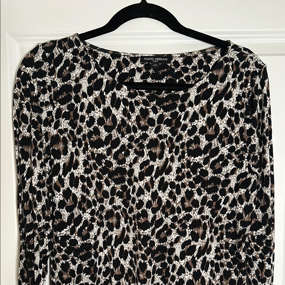 Mario Serrani Black and White Fitted Blouse